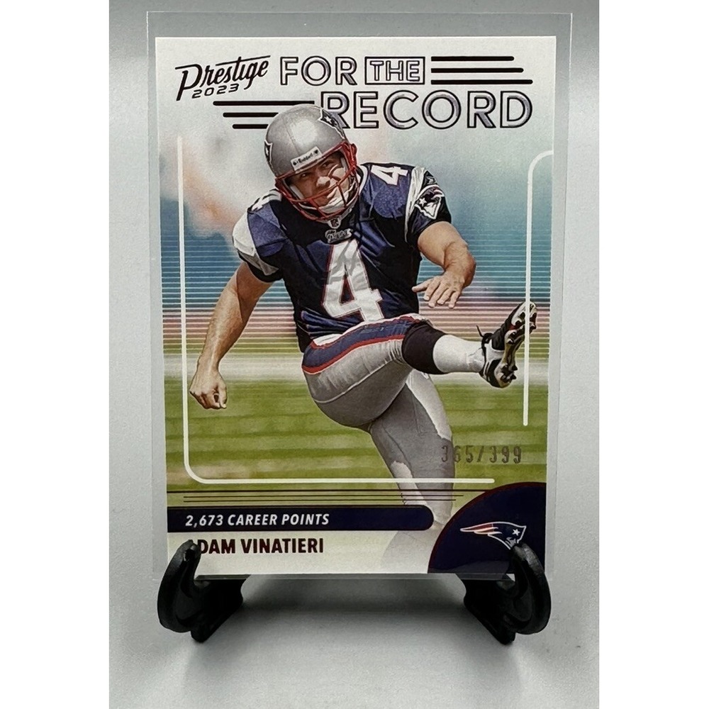 2023 Panini Prestige -‎ For the Record Xtra Points Red #18 Adam Vinatieri /399